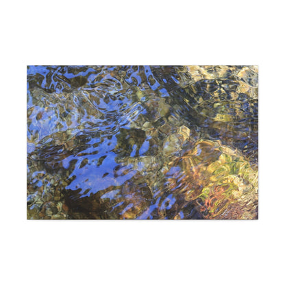 Azure Fragments - Unique Frameless Canvas Wall Art - Art By Earth