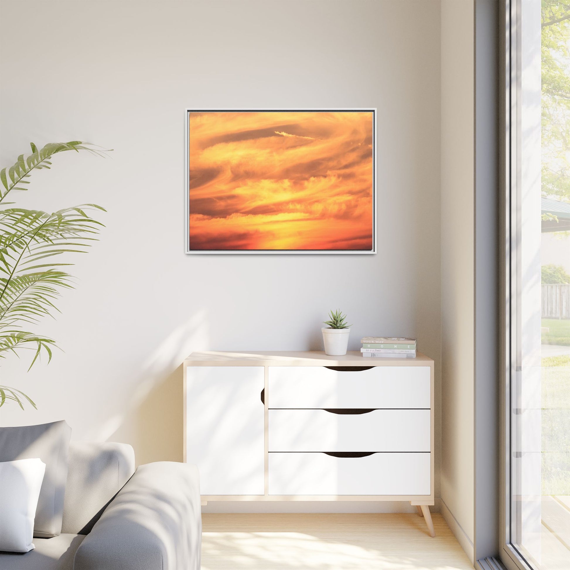 Burning Skies - Unique Stretched Canvas Wall Art - Art By Earth