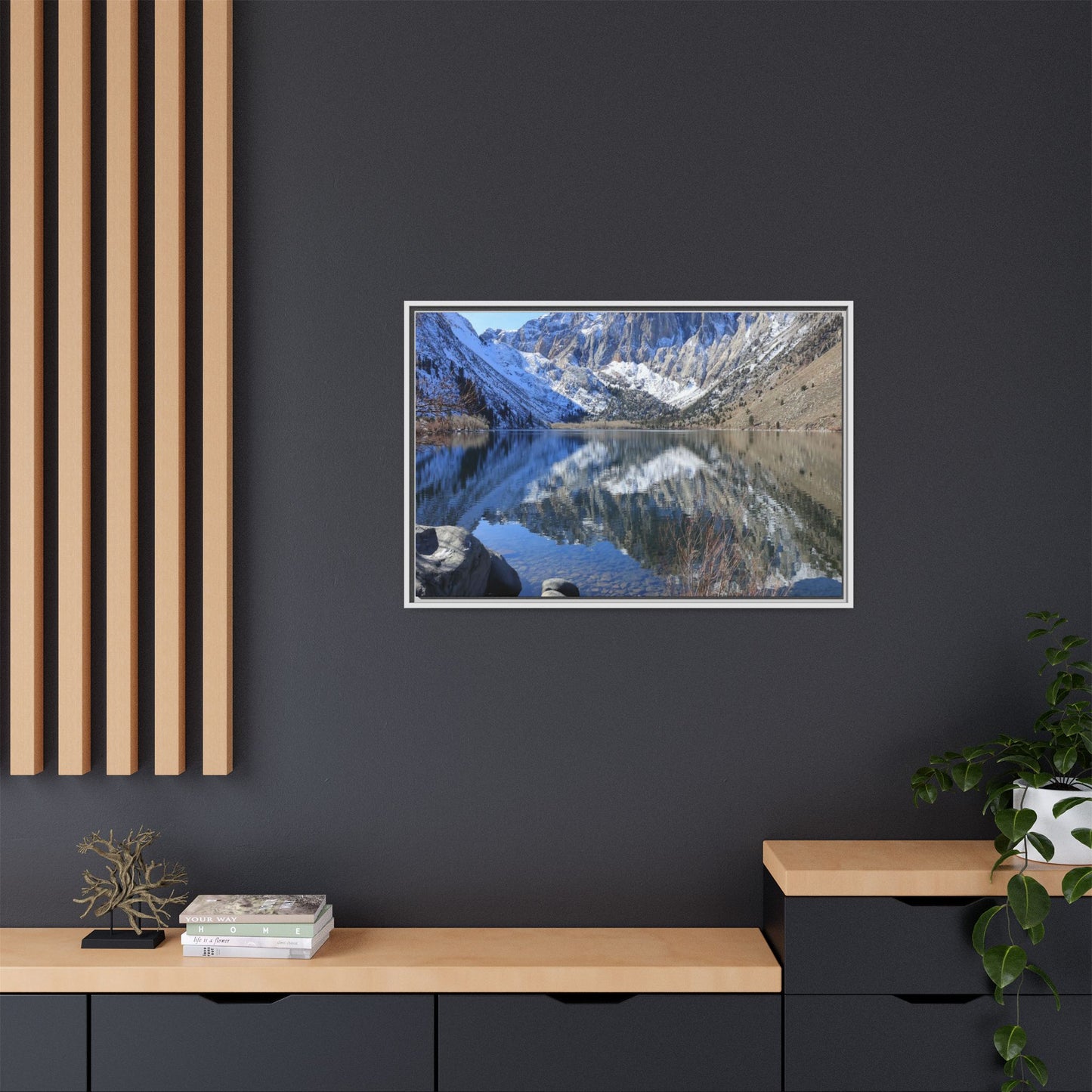 Reflections of Stillness - Unique Stretched Canvas Wall Art