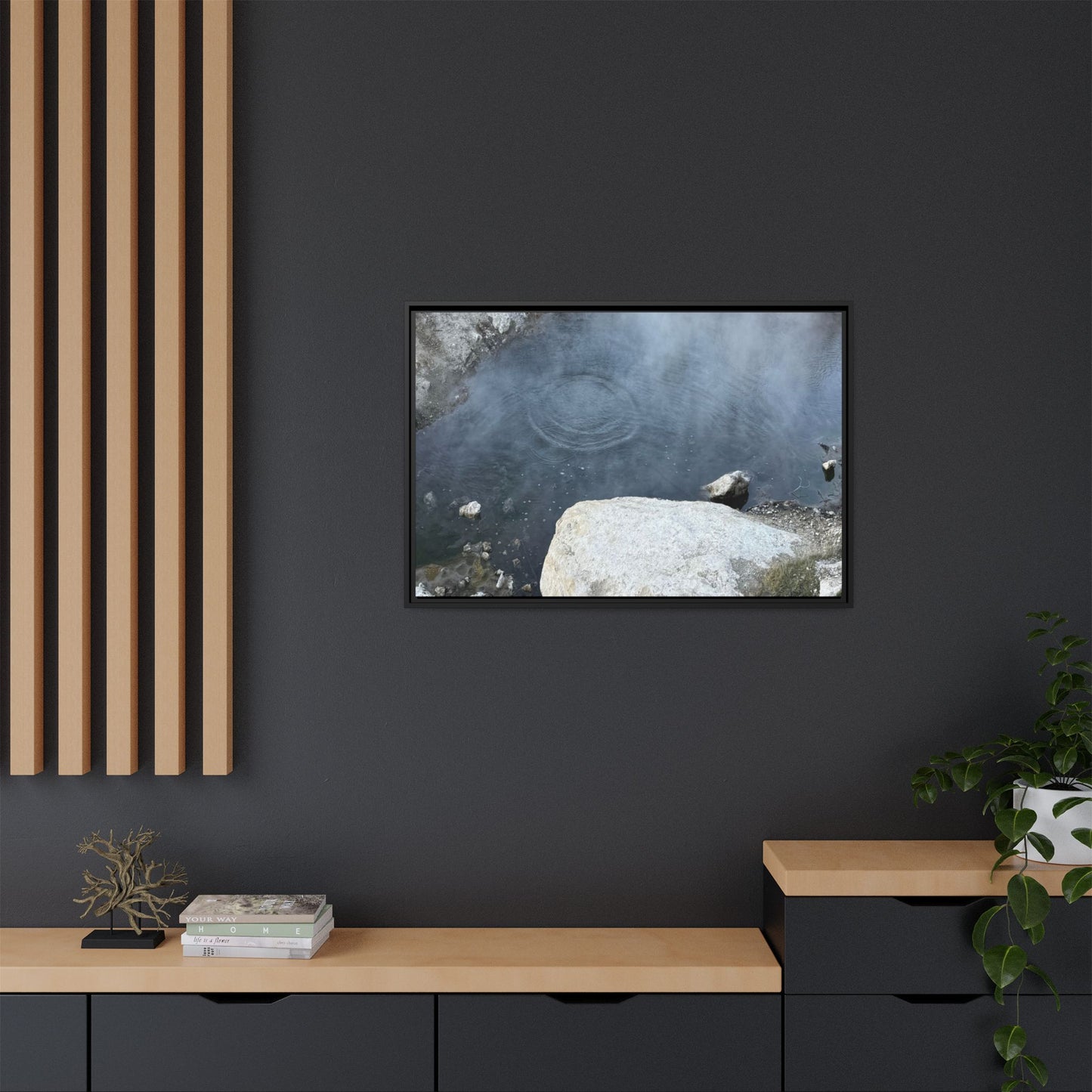 Ripples of Silence - Unique Stretched Canvas Wall Art