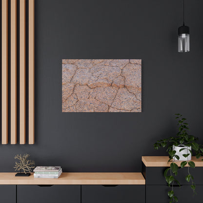 Cracked Earth's Whispers - Unique Frameless Canvas Wall Art - Art By Earth