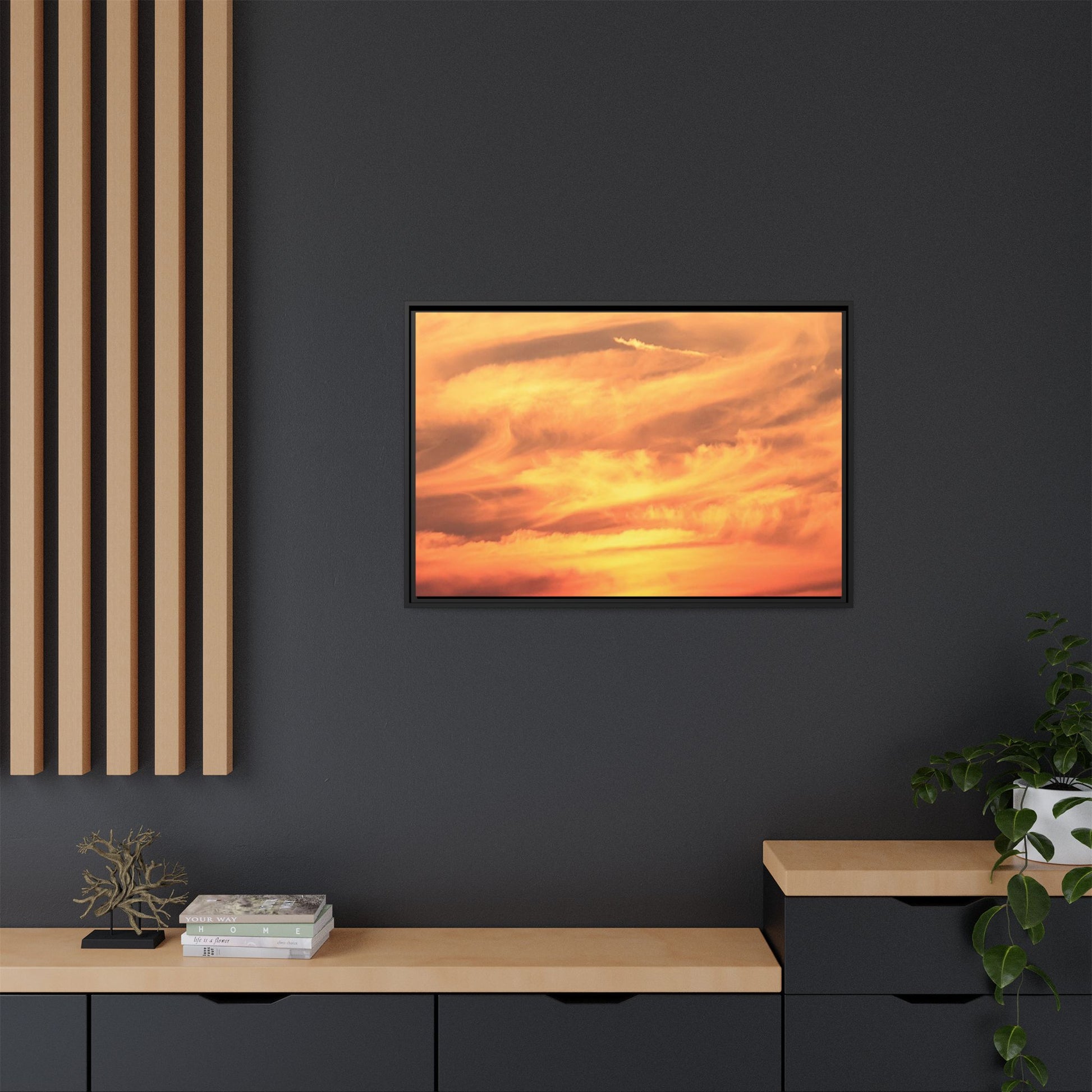 Burning Skies - Unique Stretched Canvas Wall Art - Art By Earth