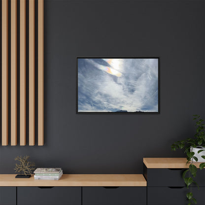 Whispers of Winter's Embrace - Unique Stretched Canvas Wall Art