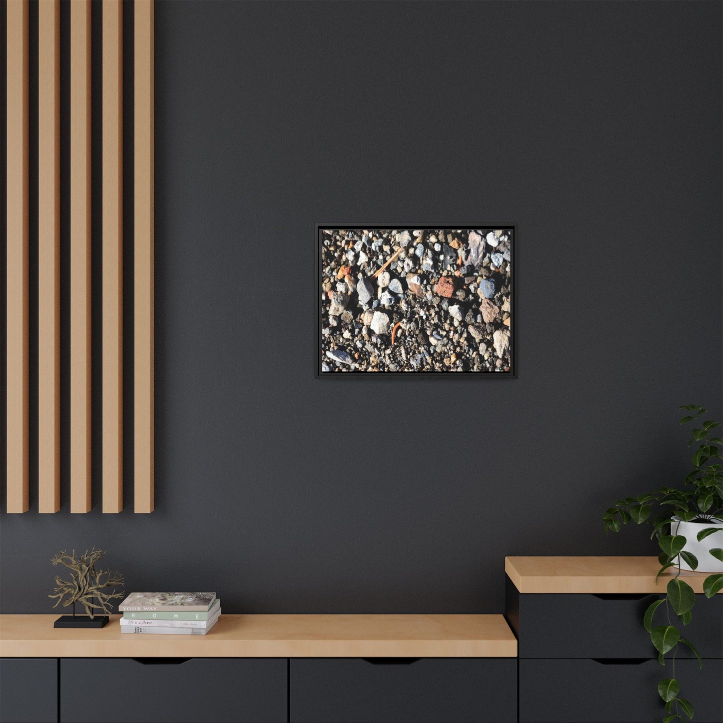 Stones and Soil - Unique Stretched Canvas Wall Art