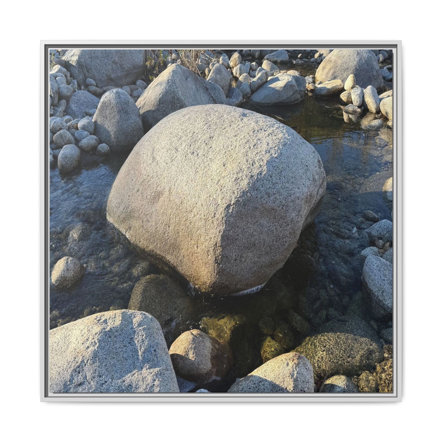 Rocky Riverbed - Unique Stretched Canvas Wall Art - Art By Earth
