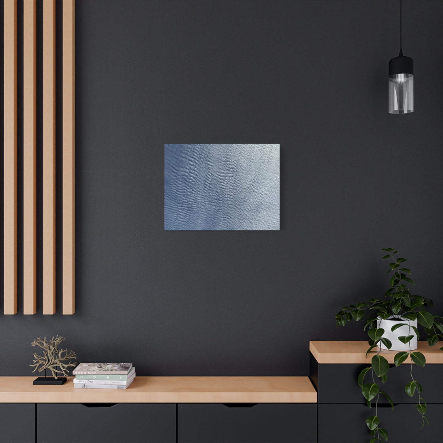 Rippling Echoes of Cerulean Stillness - Unique Frameless Canvas Wall Art - Art By Earth