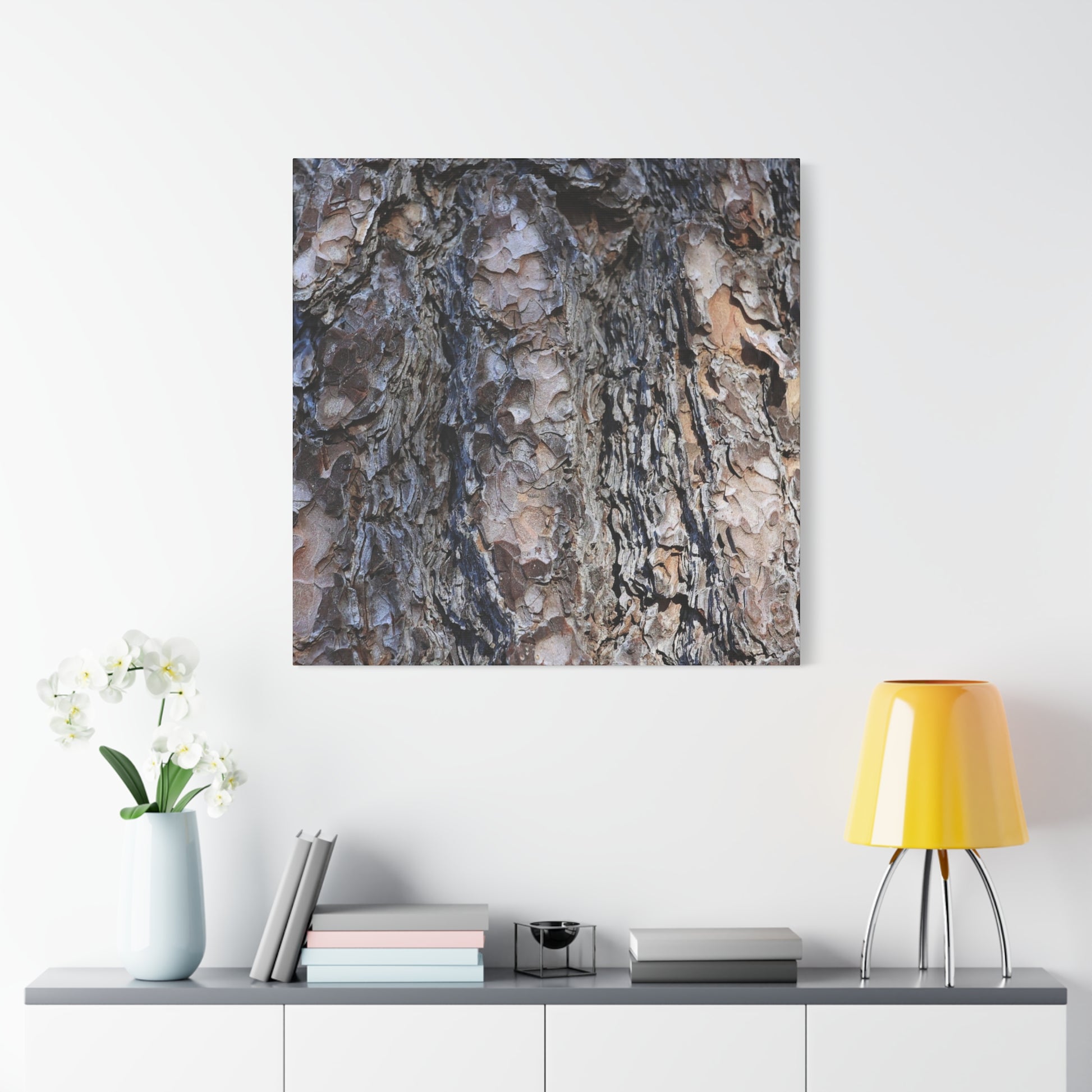 Bark's Rugged Symphony - Unique Frameless Canvas Wall Art - Art By Earth