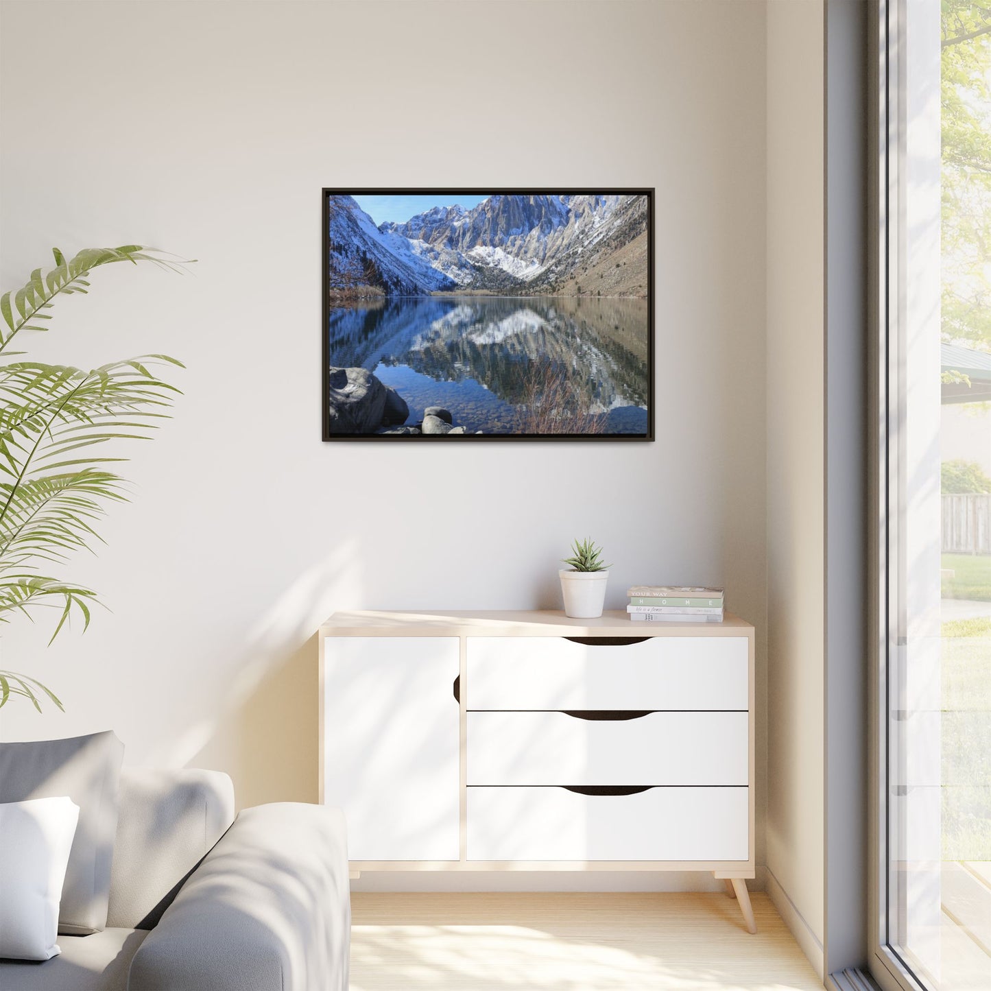 Reflections of Stillness - Unique Stretched Canvas Wall Art