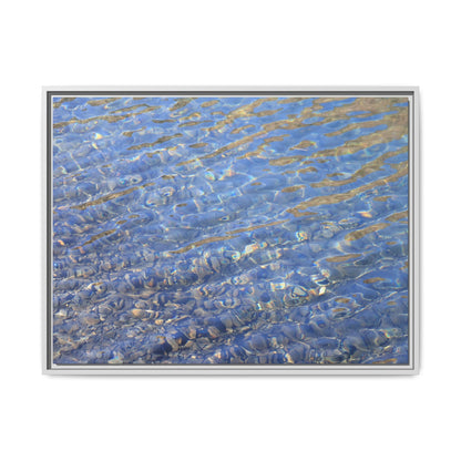 Aqua Fragments - Unique Stretched Canvas Wall Art