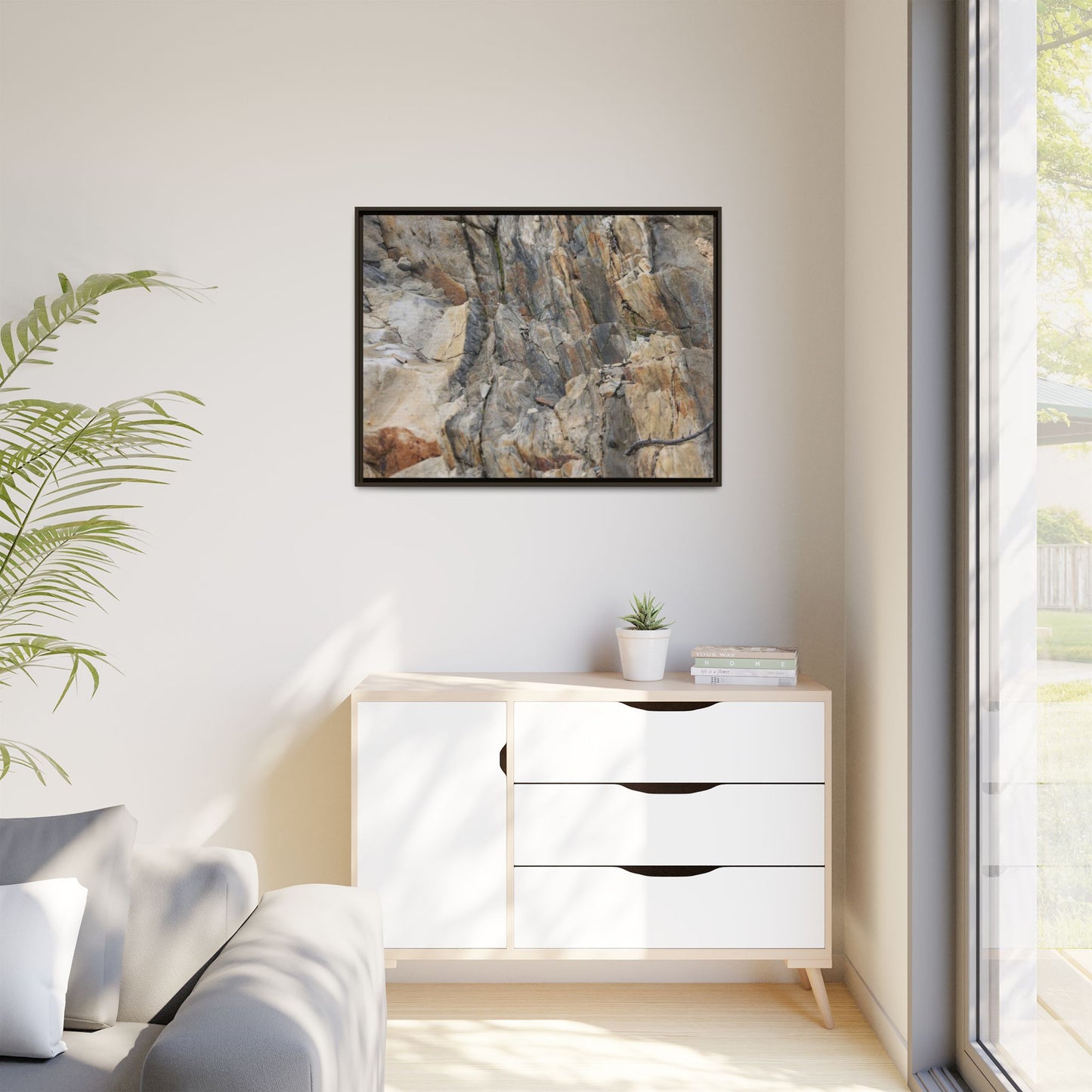Stone's Silent Symphony - Unique Stretched Canvas Wall Art - Art By Earth