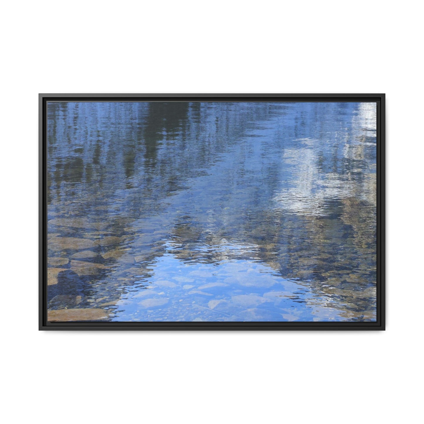 Reflected Stones - Unique Stretched Canvas Wall Art