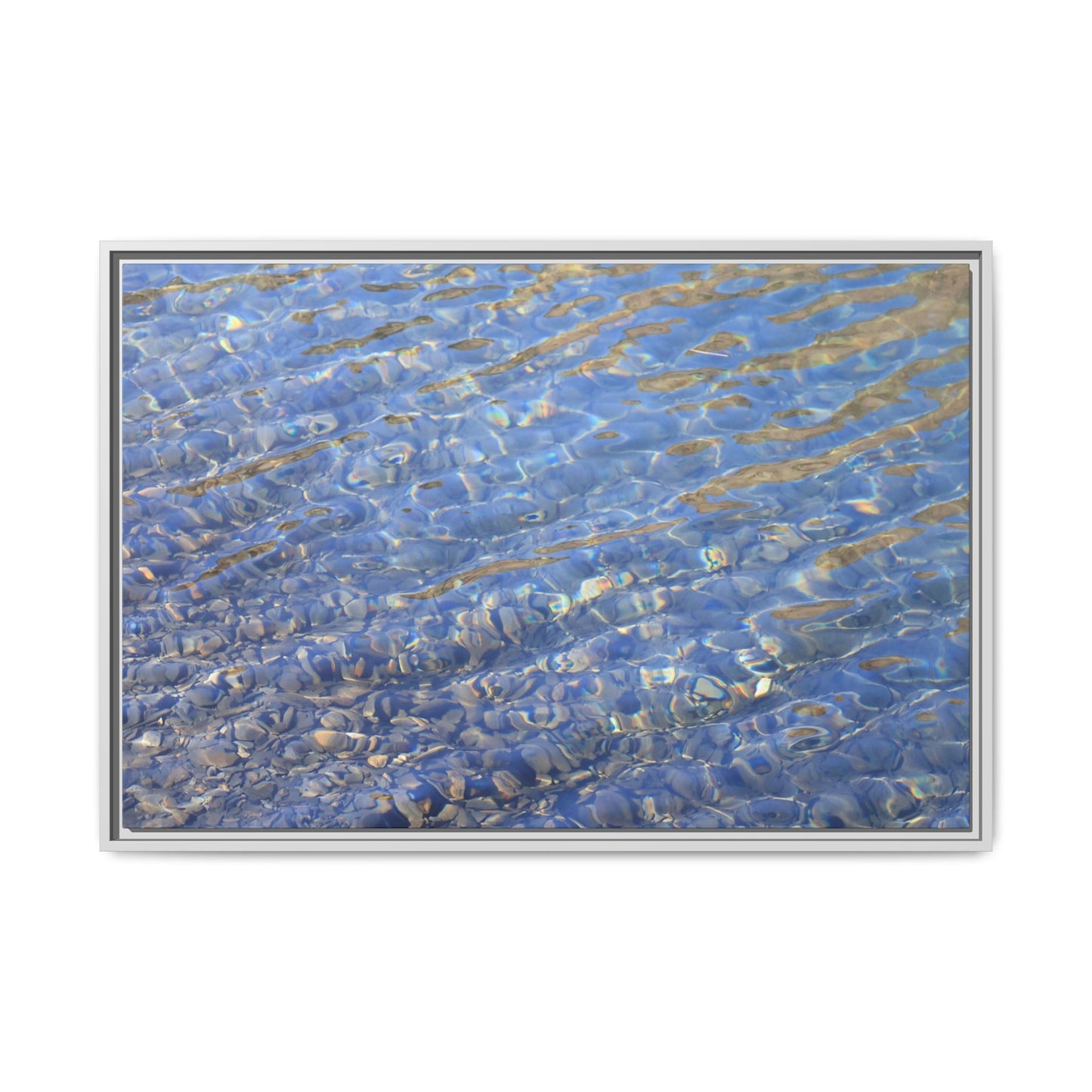 Aqua Fragments - Unique Stretched Canvas Wall Art