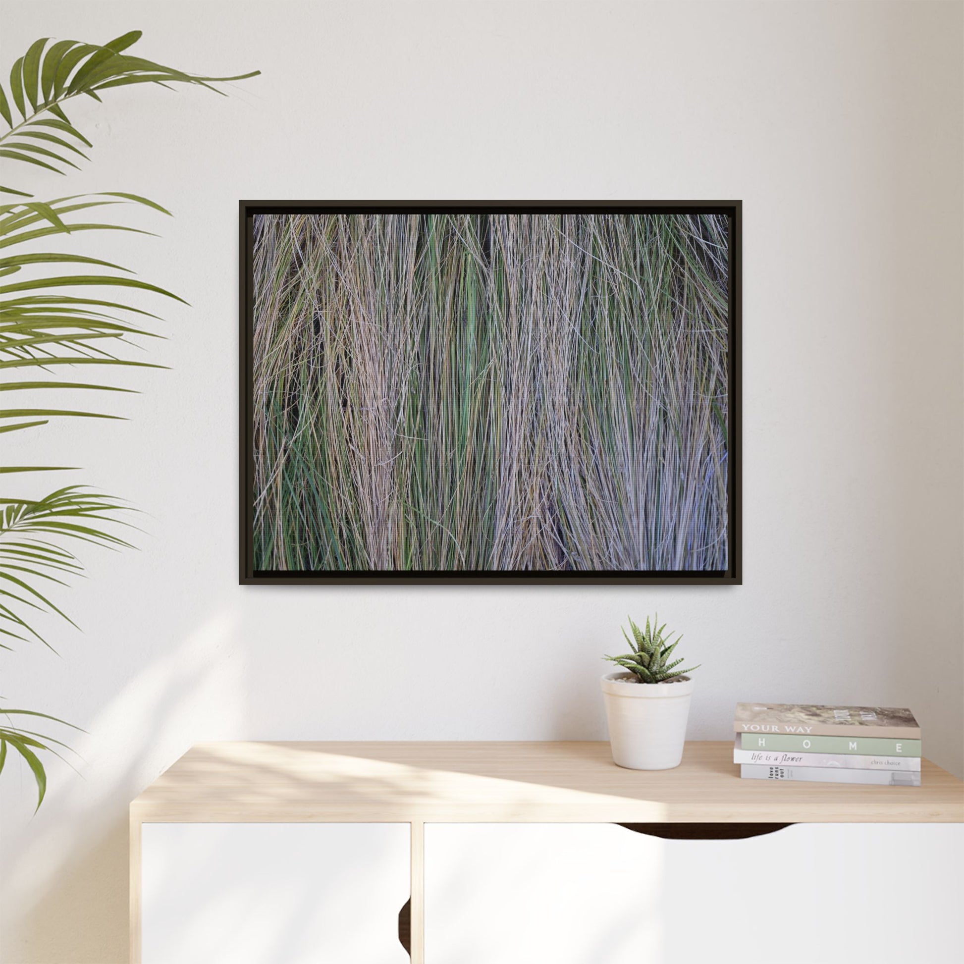 Whispers of Silver Grass - Unique Stretched Canvas Wall Art - Art By Earth