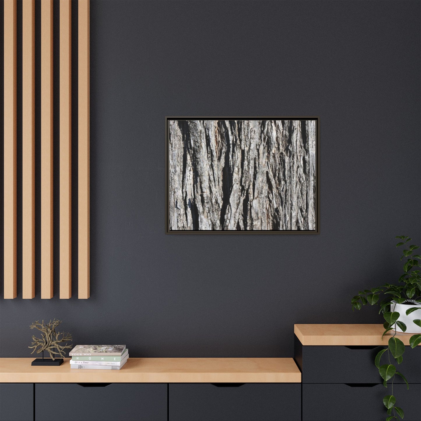 Bark Lines - Unique Stretched Canvas Wall Art - Art By Earth