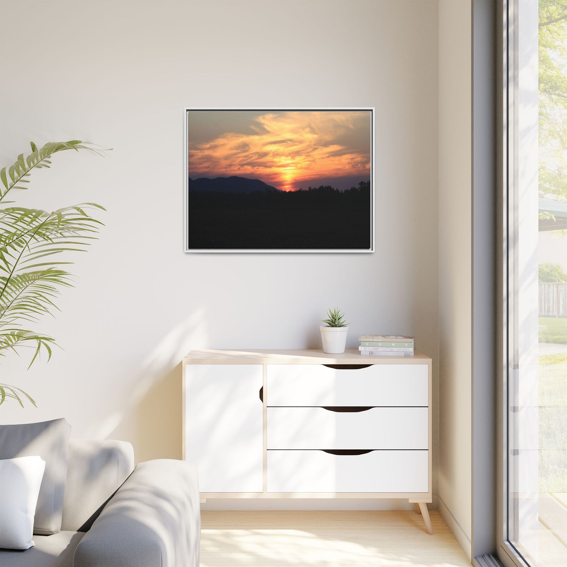 Gilded Horizon - Unique Stretched Canvas Wall Art - Art By Earth