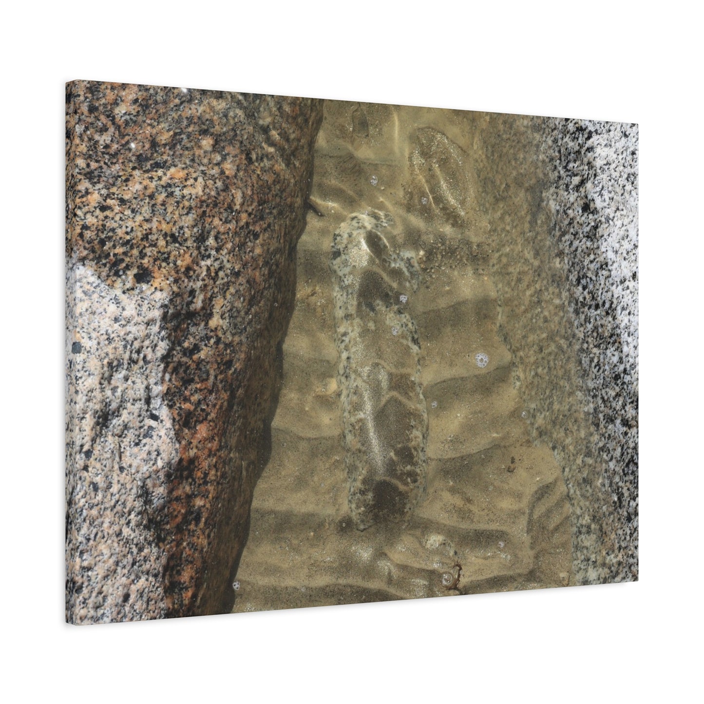 Weathered Concrete Gap - Unique Frameless Canvas Wall Art - Art By Earth