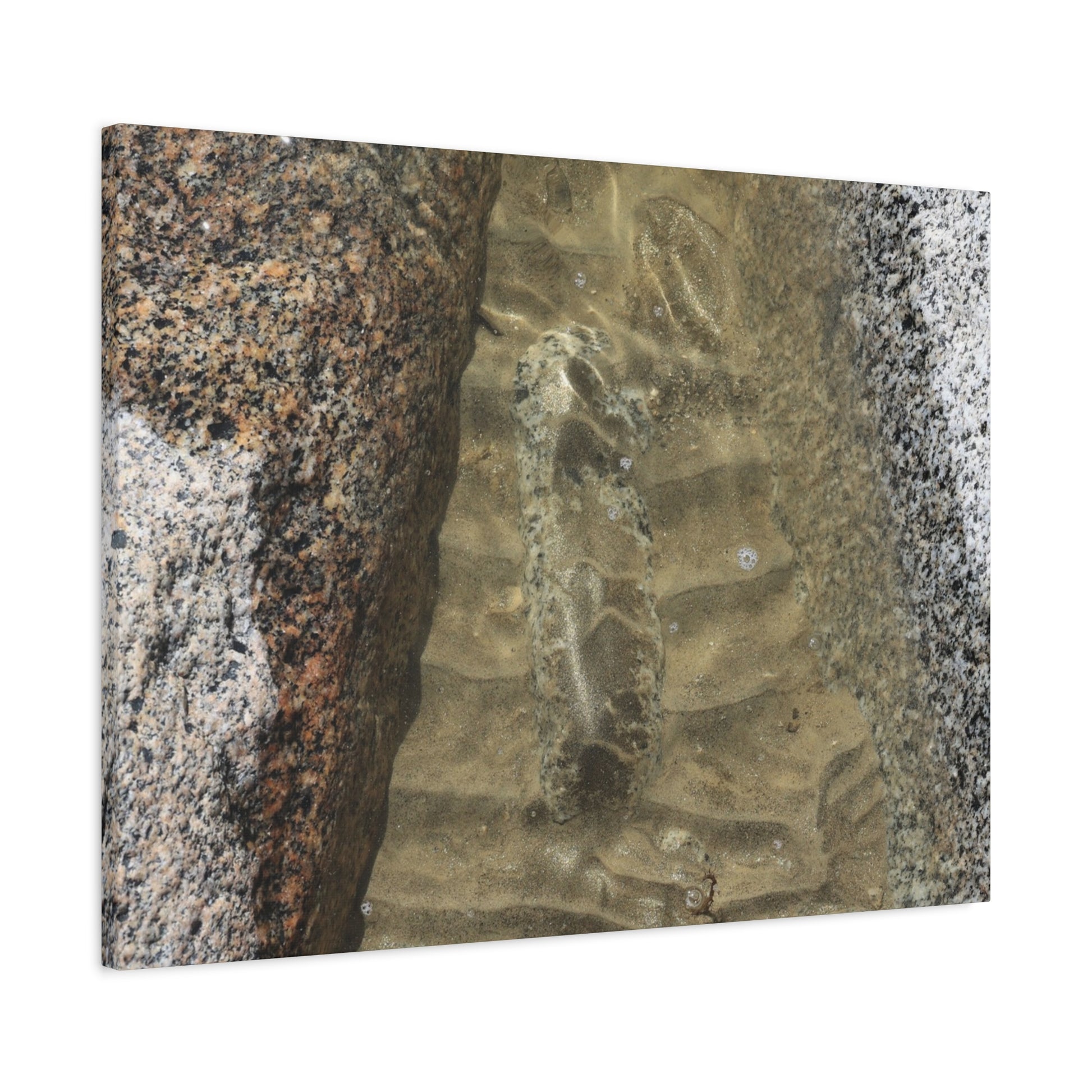 Weathered Concrete Gap - Unique Frameless Canvas Wall Art - Art By Earth