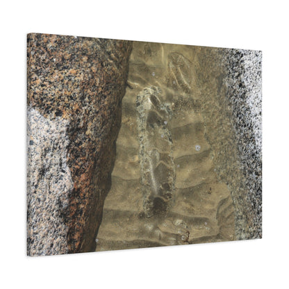 Weathered Concrete Gap - Unique Frameless Canvas Wall Art - Art By Earth