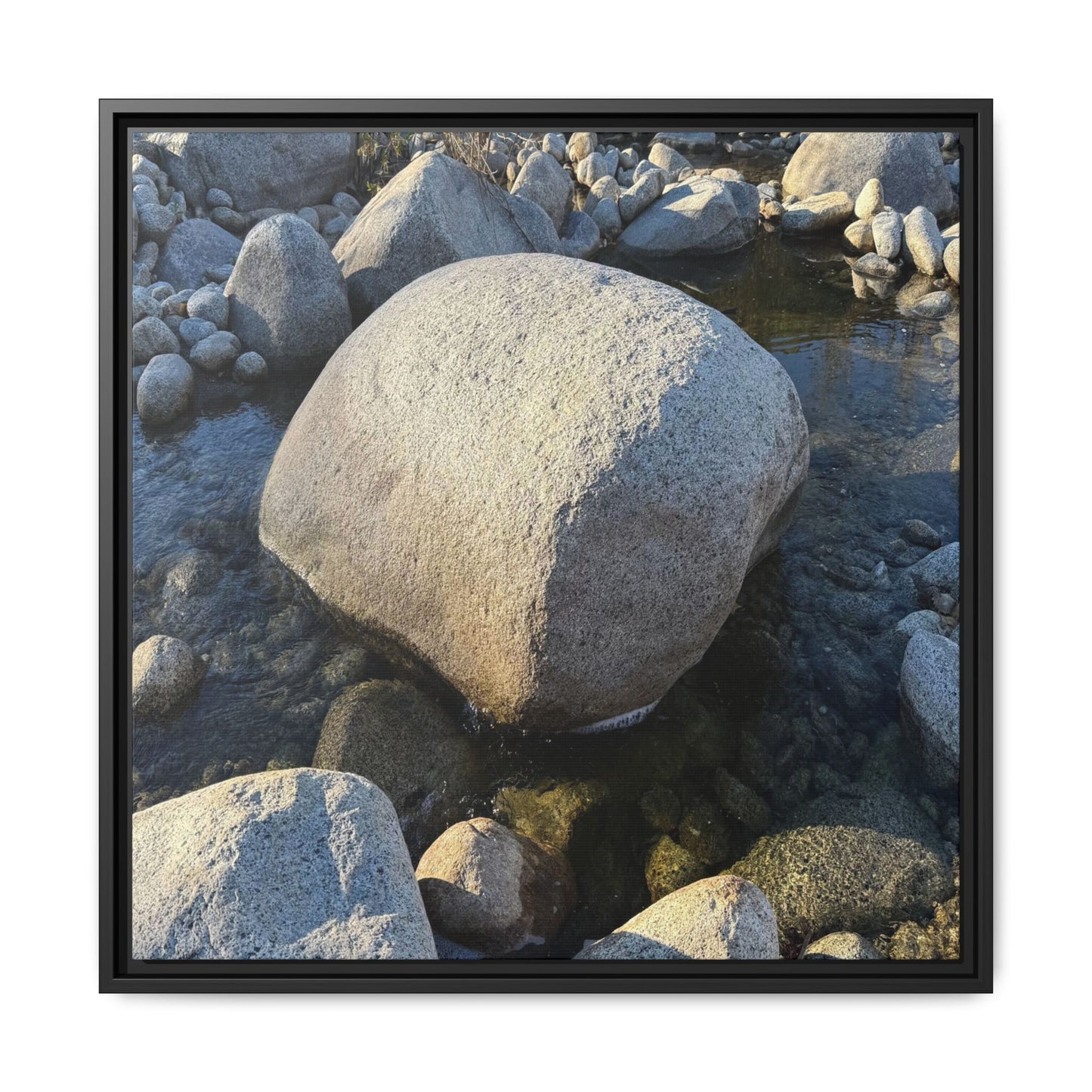Rocky Riverbed - Unique Stretched Canvas Wall Art - Art By Earth
