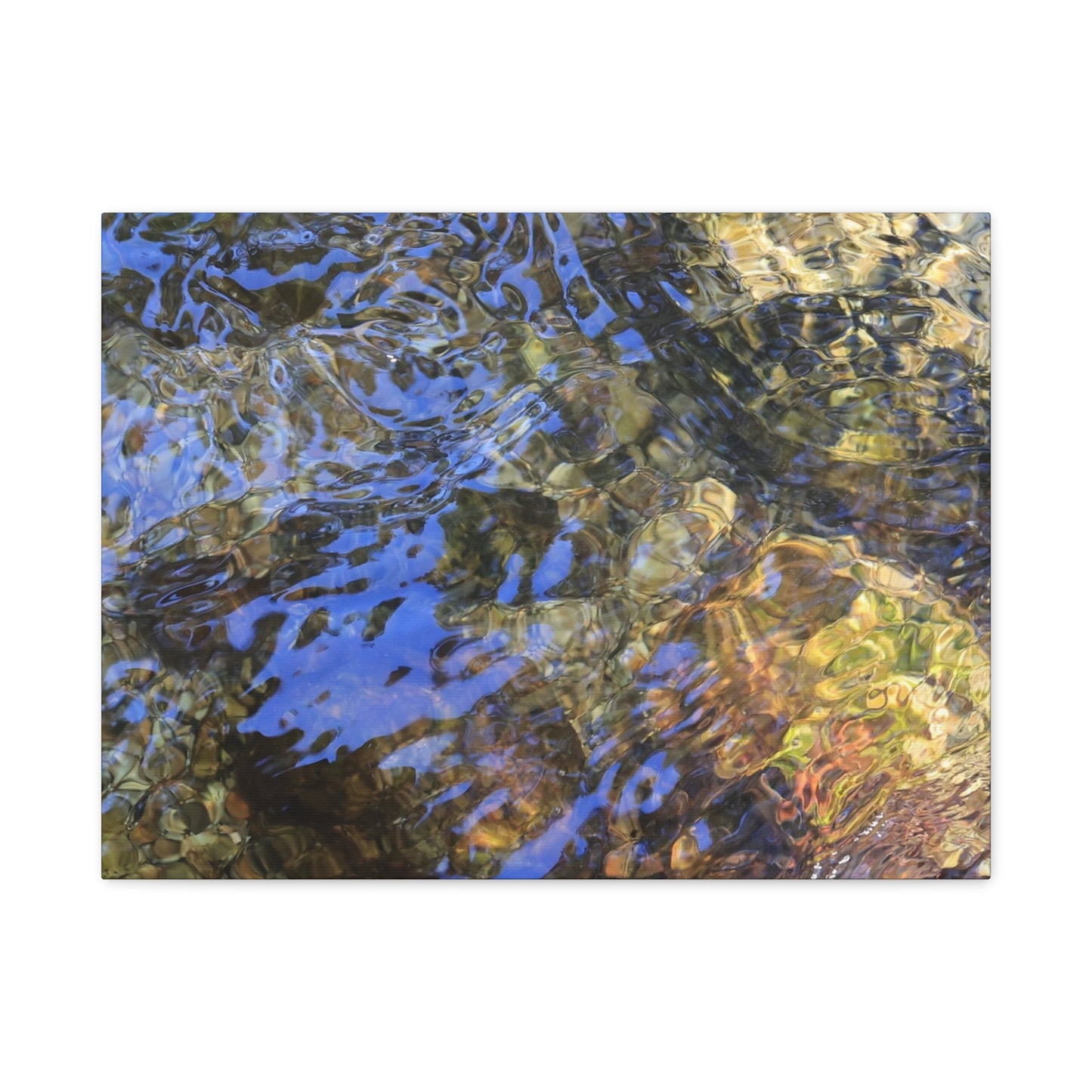 Azure Fragments - Unique Frameless Canvas Wall Art - Art By Earth