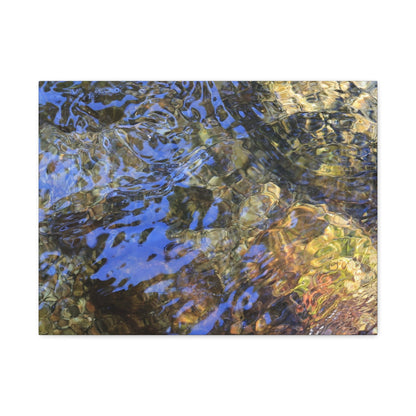 Azure Fragments - Unique Frameless Canvas Wall Art - Art By Earth