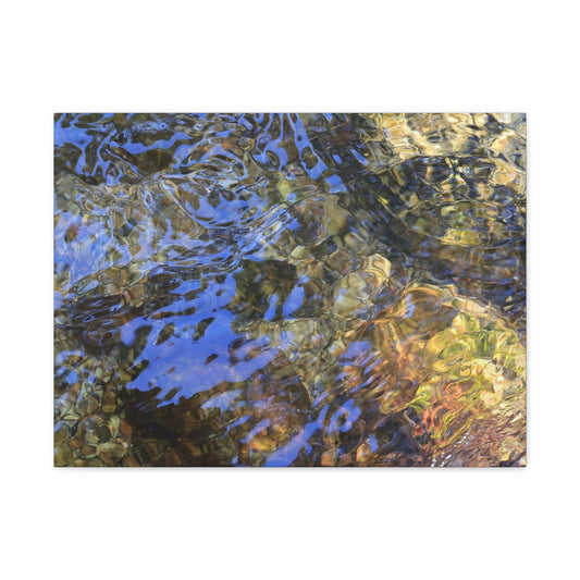 Azure Fragments - Unique Frameless Canvas Wall Art - Art By Earth