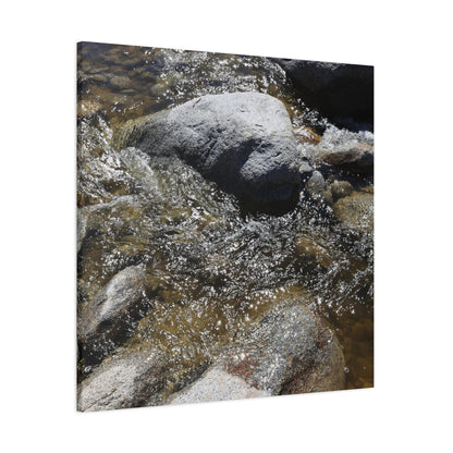 Rocky Stream - Unique Frameless Canvas Wall Art - Art By Earth