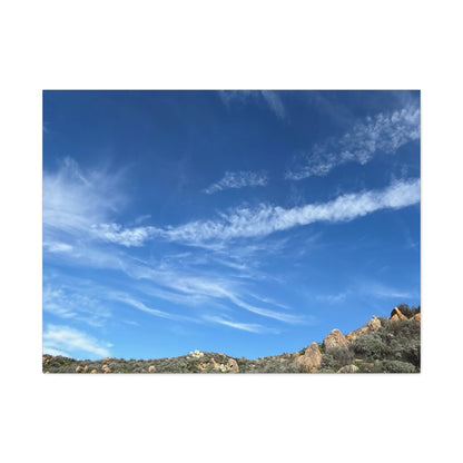 Desert Hills Under Blue Sky - Unique Frameless Canvas Wall Art - Art By Earth