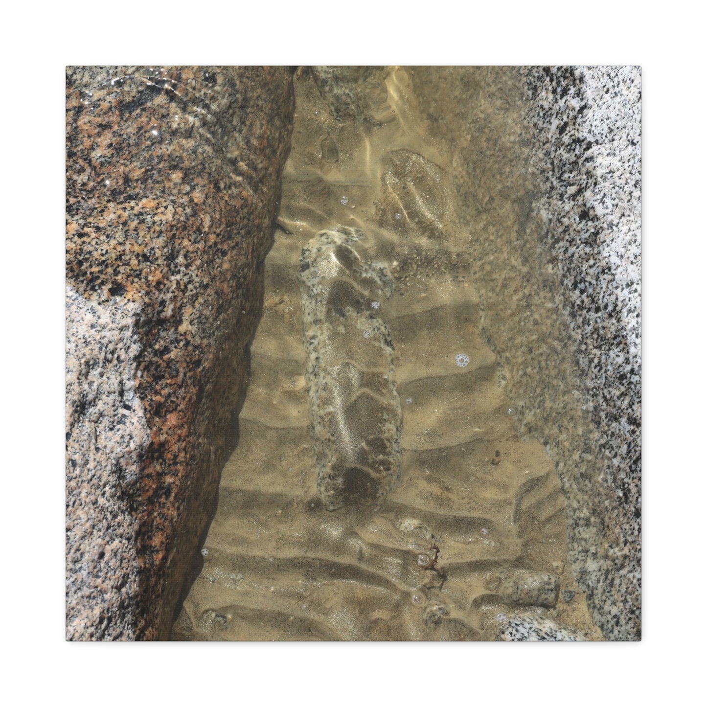 Weathered Concrete Gap - Unique Frameless Canvas Wall Art - Art By Earth