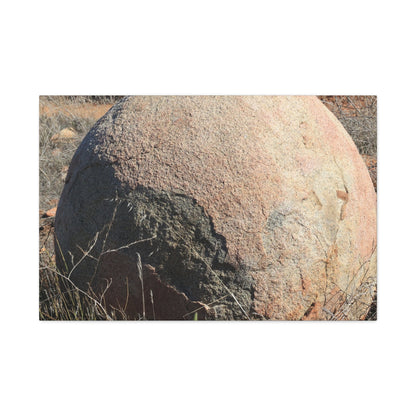 Spherical Stone at Rest - Unique Stretched Canvas Wall Art - Art By Earth
