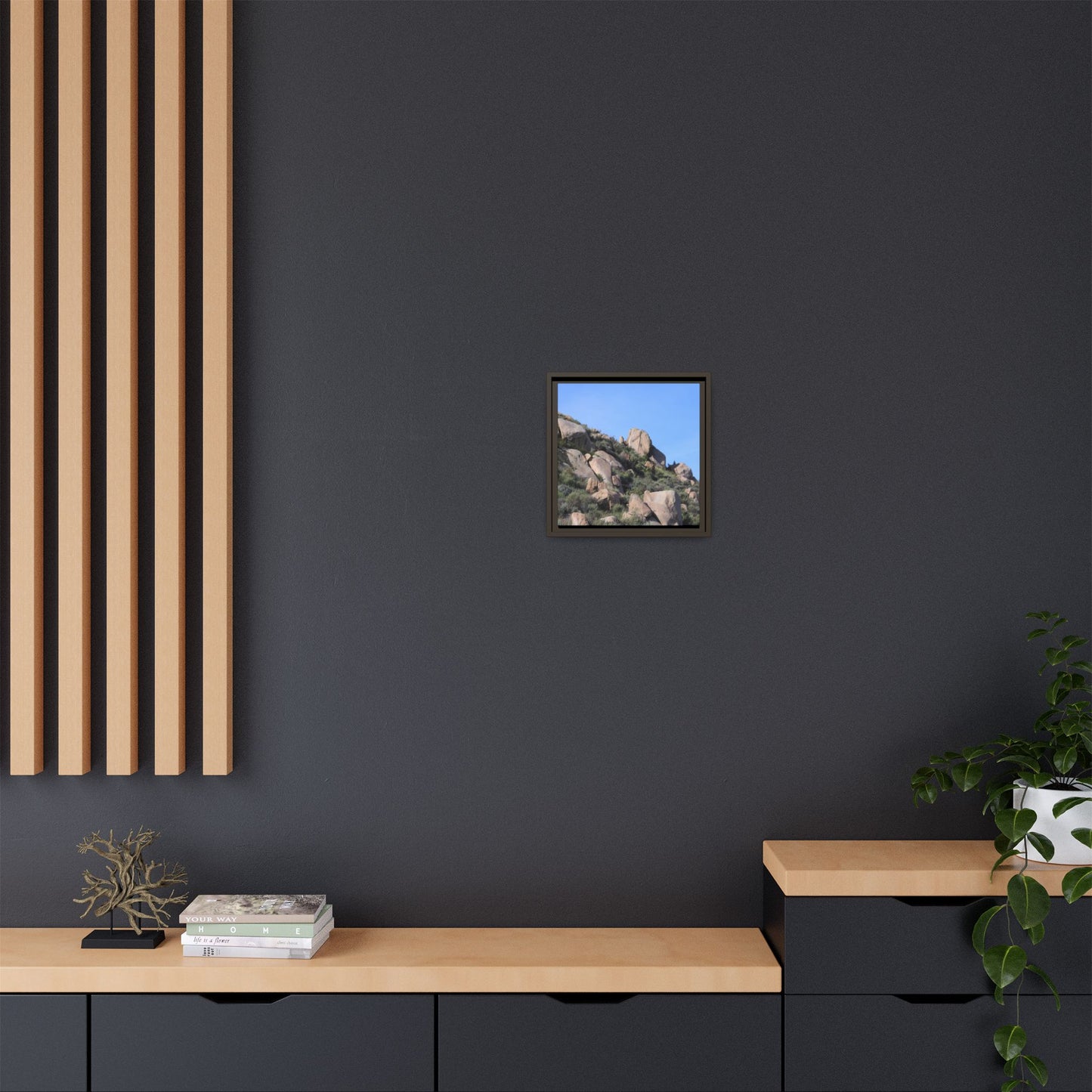Ancient Boulders in Arid Landscape - Unique Stretched Canvas Wall Art - Art By Earth