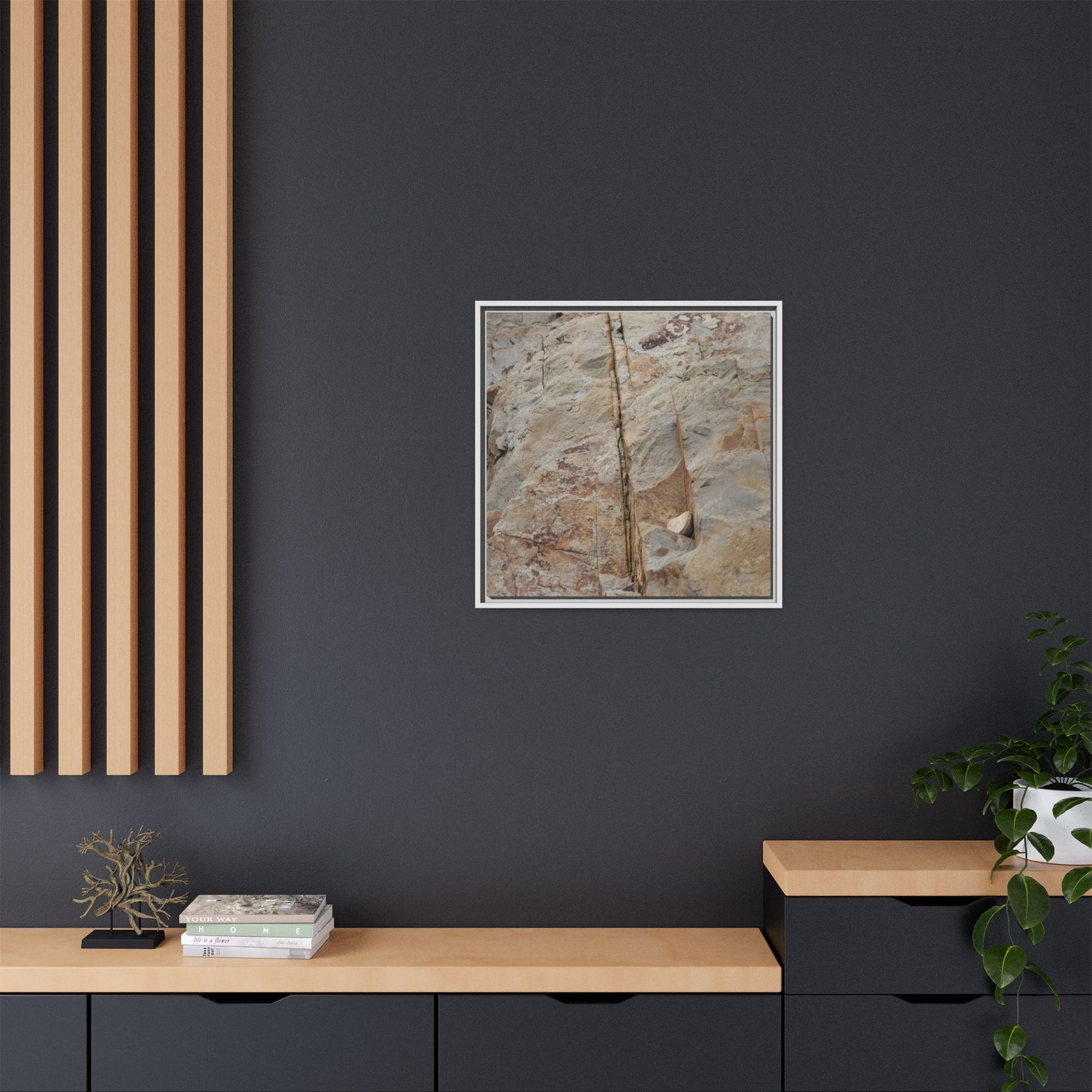 Sedimentary Symphony - Unique Stretched Canvas Wall Art - Art By Earth