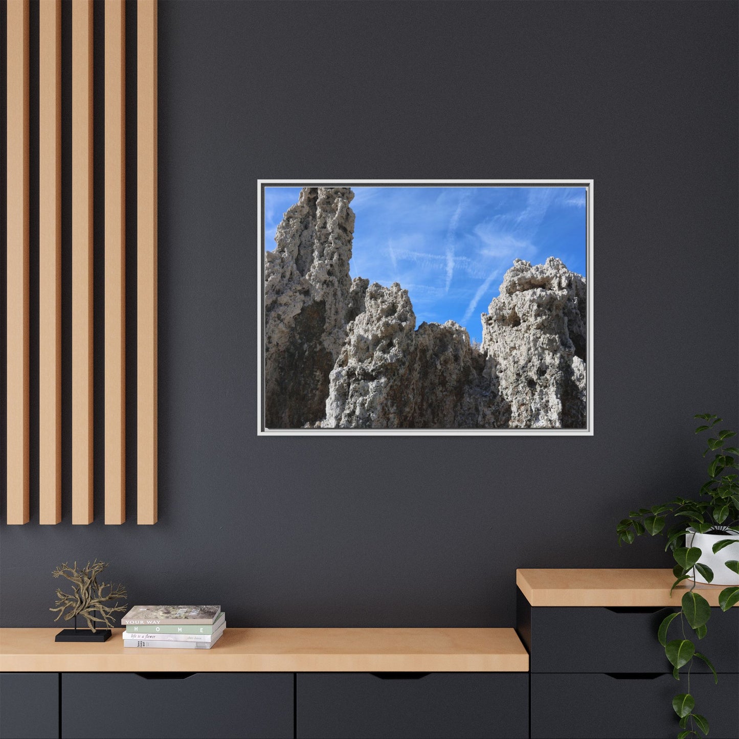 Weathered Sentinels - Unique Stretched Canvas Wall Art