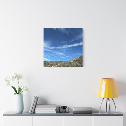 Desert Hills Under Blue Sky - Unique Frameless Canvas Wall Art - Art By Earth