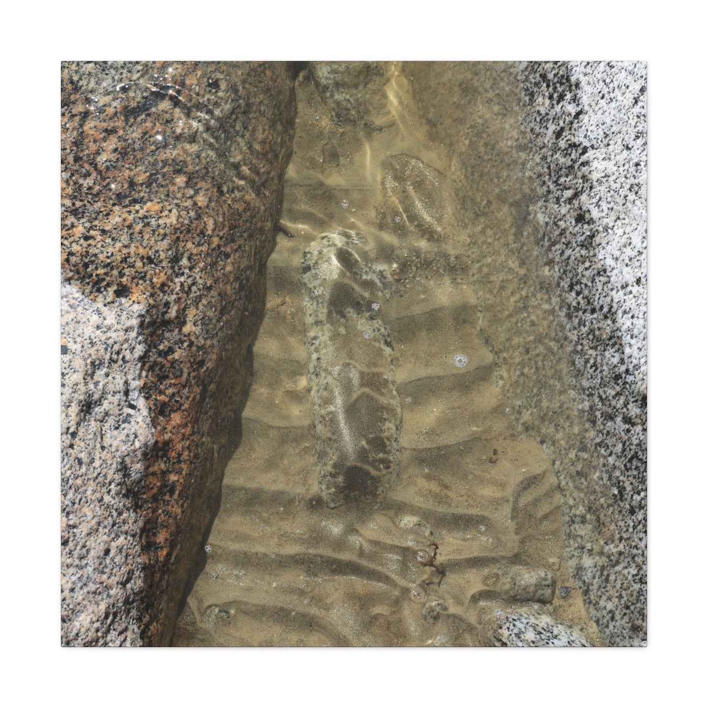 Weathered Concrete Gap - Unique Frameless Canvas Wall Art - Art By Earth