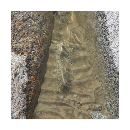Weathered Concrete Gap - Unique Frameless Canvas Wall Art - Art By Earth