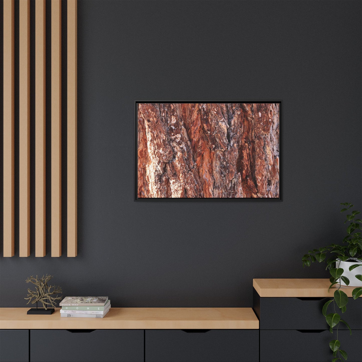 Wooden Mosaic - Unique Stretched Canvas Wall Art