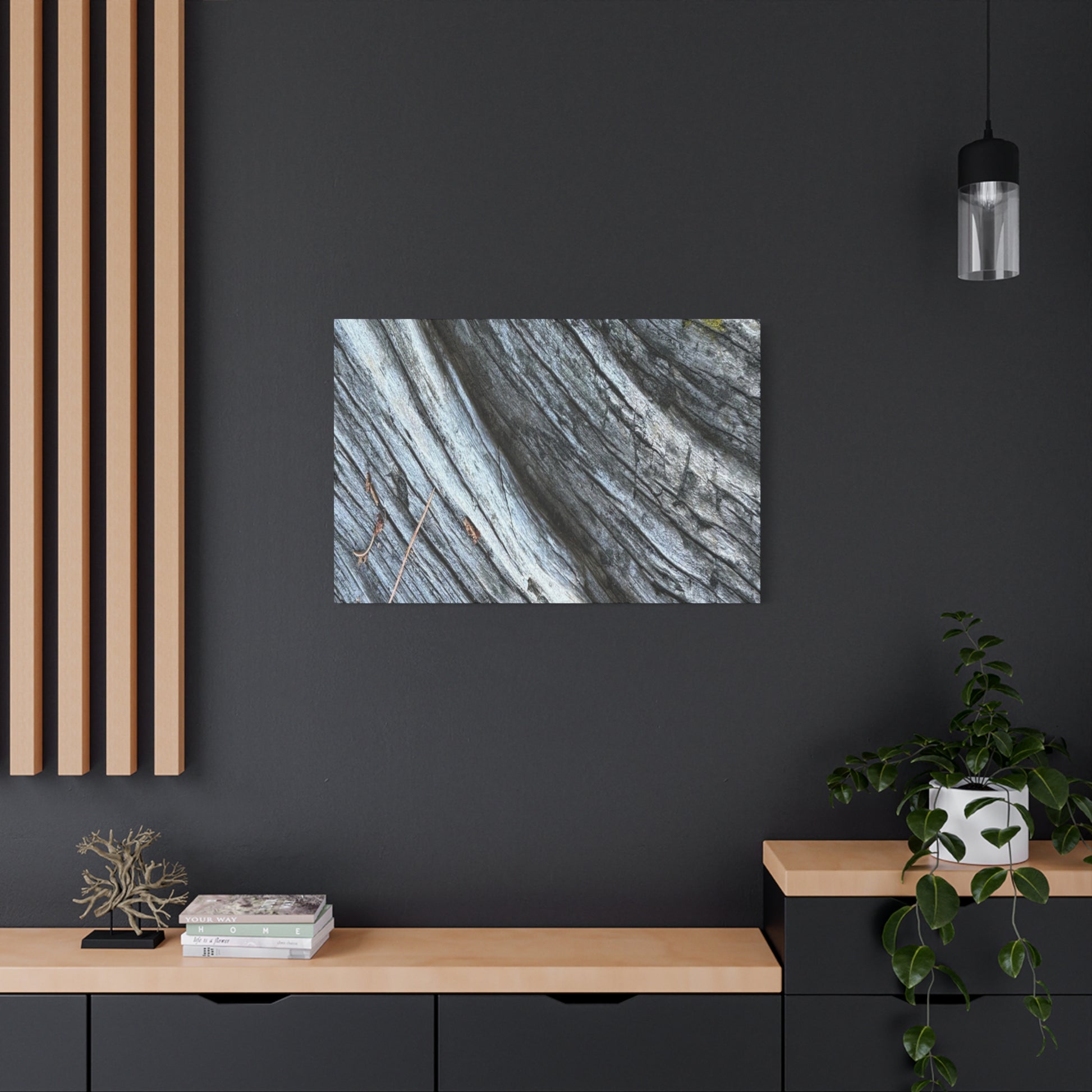 Weathered Wood Grain - Unique Frameless Canvas Wall Art - Art By Earth
