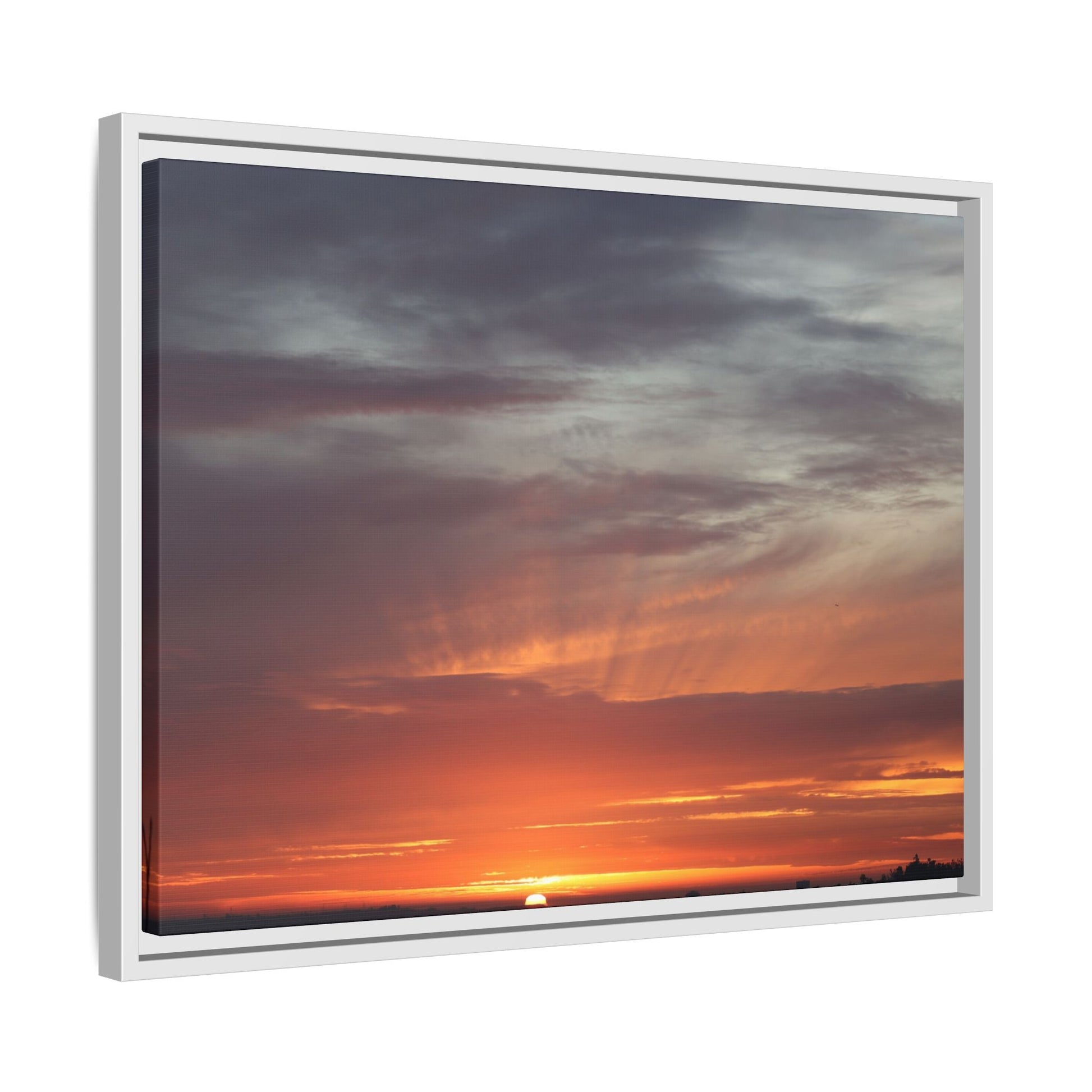 Fiery Horizon - Unique Stretched Canvas Wall Art - Art By Earth