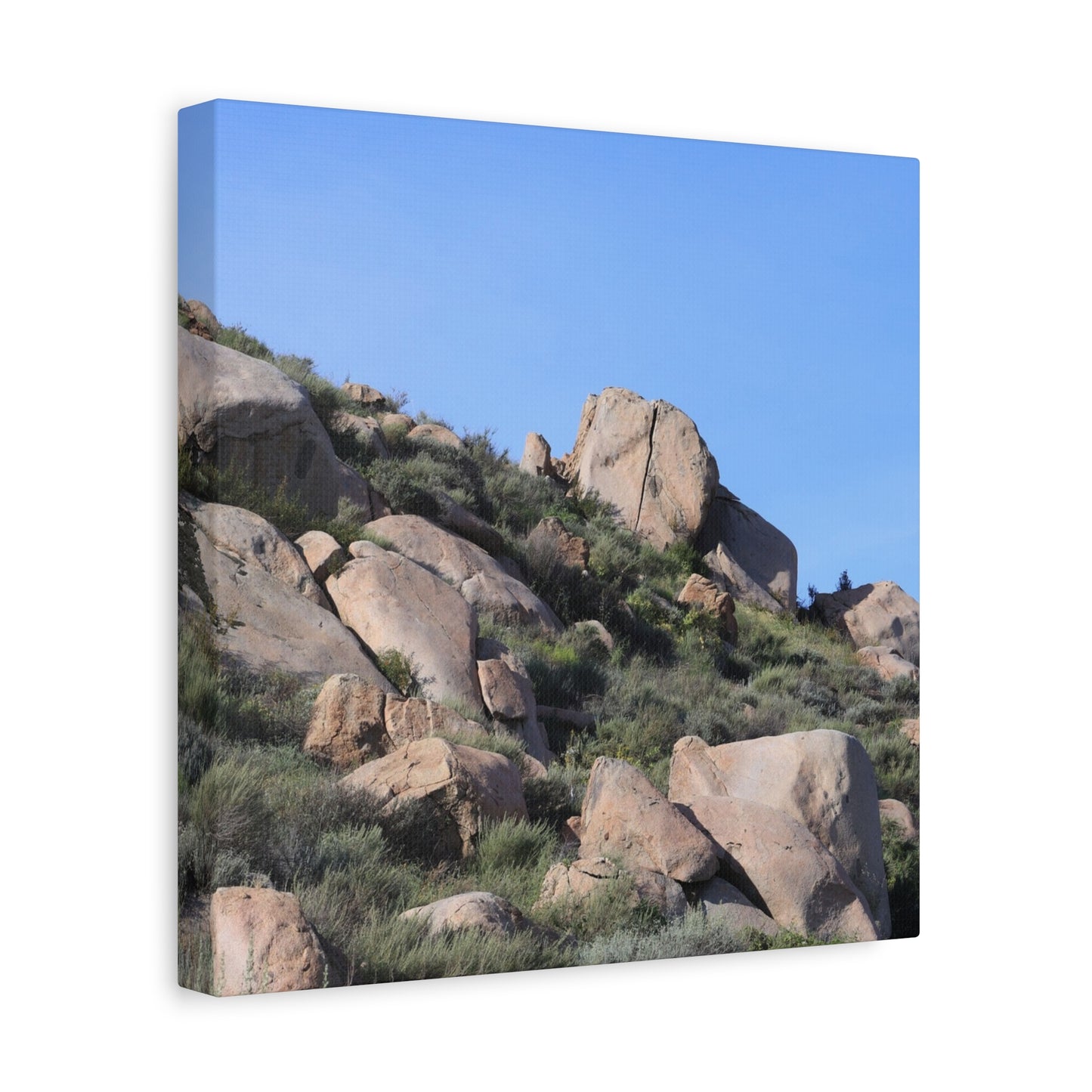 Desert Boulder Formation - Unique Frameless Canvas Wall Art - Art By Earth