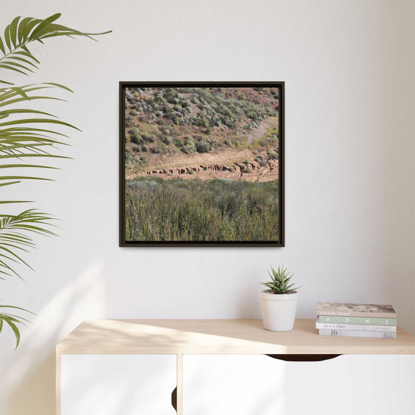 Ancient Dwellings in the Valley - Unique Stretched Canvas Wall Art - Art By Earth