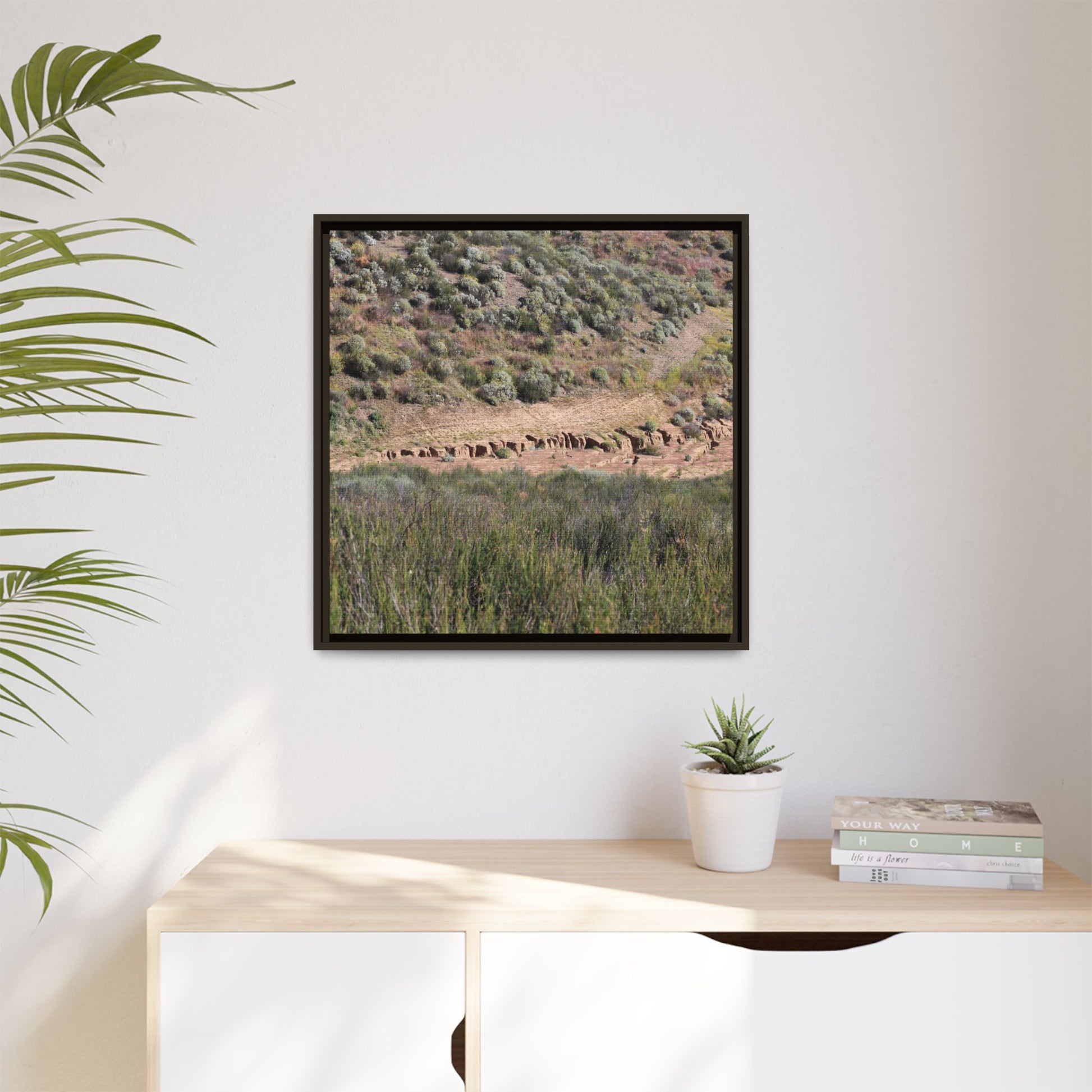 Ancient Dwellings in the Valley - Unique Stretched Canvas Wall Art - Art By Earth