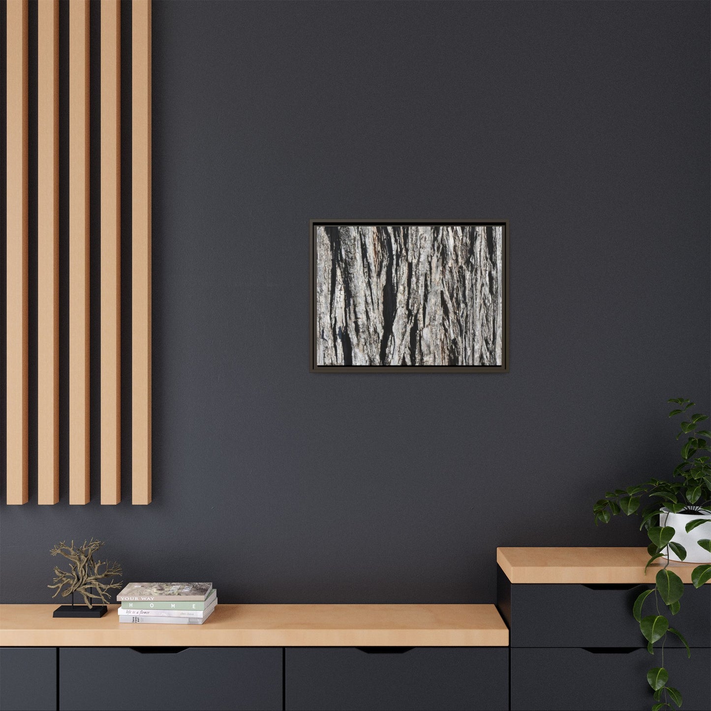 Bark Lines - Unique Stretched Canvas Wall Art - Art By Earth