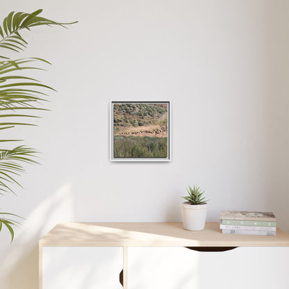 Ancient Dwellings in the Valley - Unique Stretched Canvas Wall Art - Art By Earth