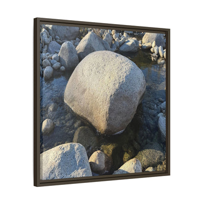 Rocky Riverbed - Unique Stretched Canvas Wall Art - Art By Earth