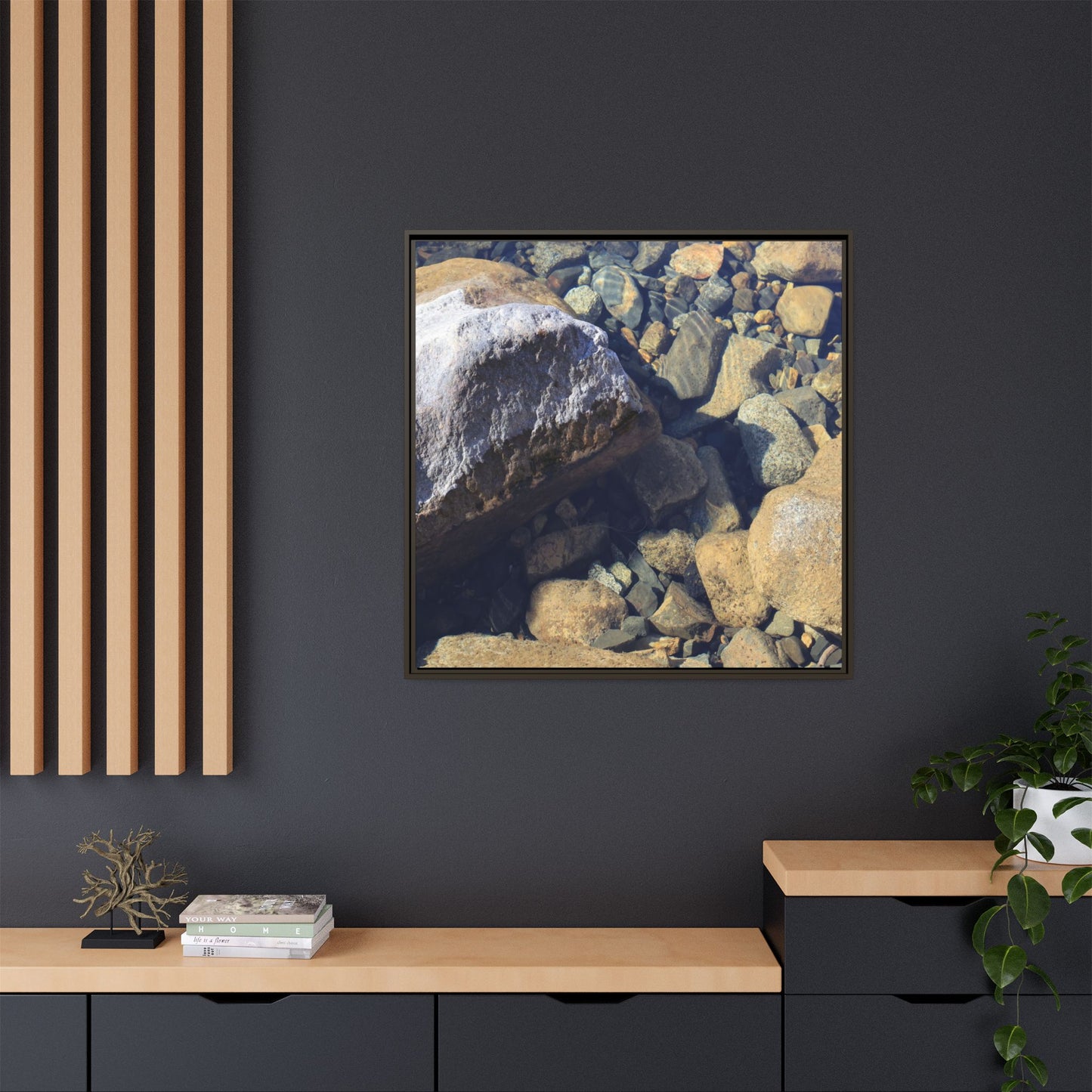 Stone Sanctuary - Unique Stretched Canvas Wall Art