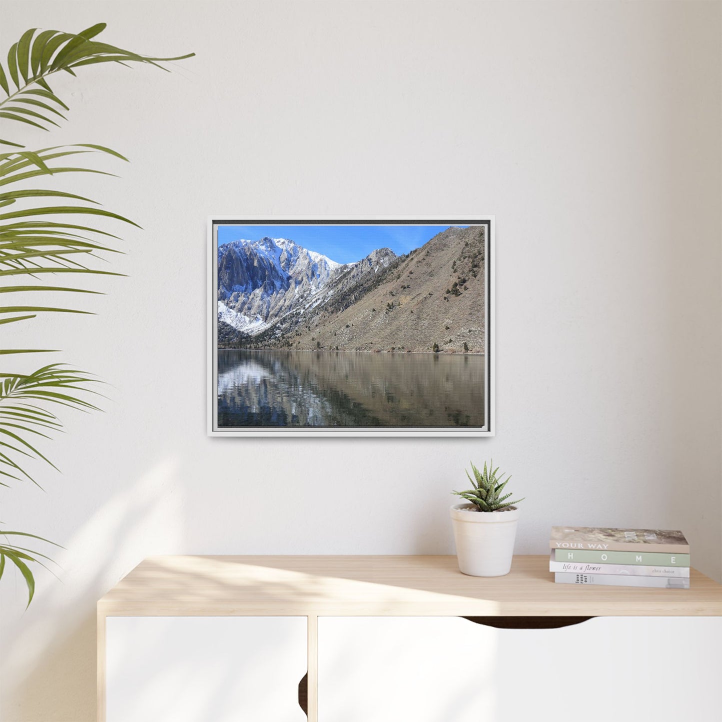 Mountain Mirror - Unique Stretched Canvas Wall Art