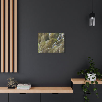 Verdant Stone Symphony - Unique Frameless Canvas Wall Art
