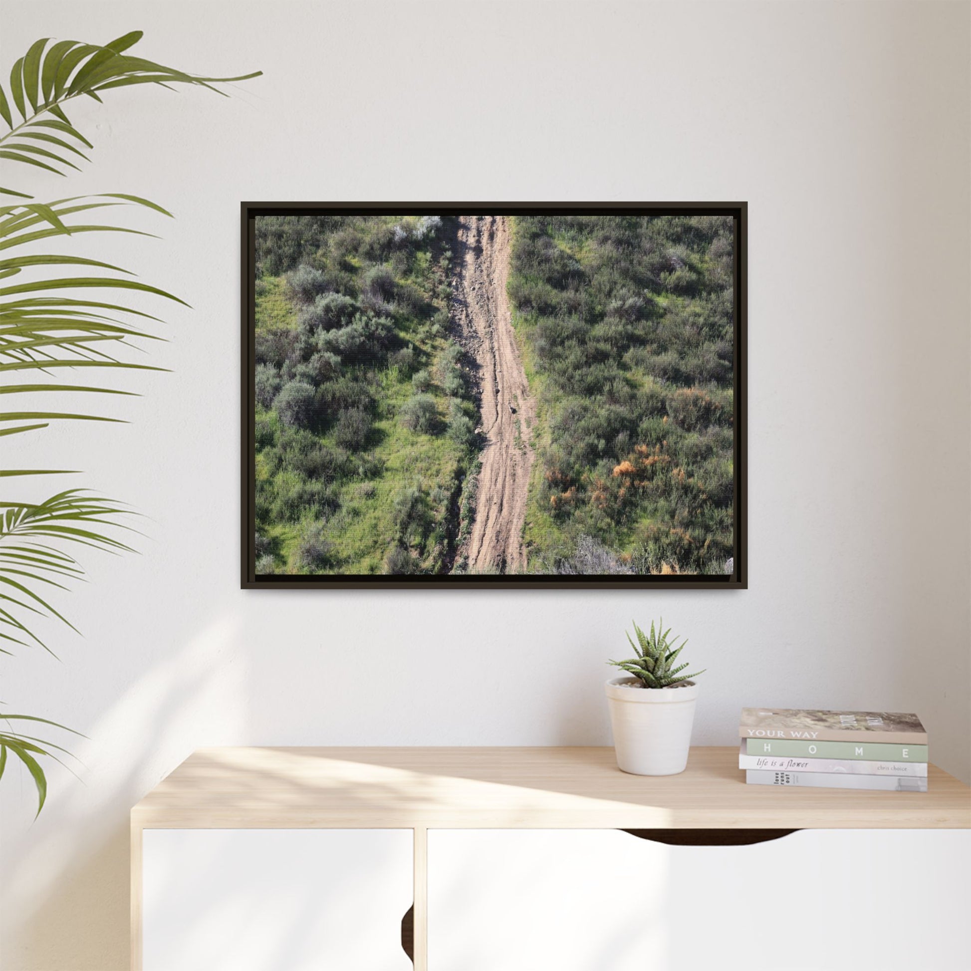 Desert Path Through Sage - Unique Stretched Canvas Wall Art - Art By Earth