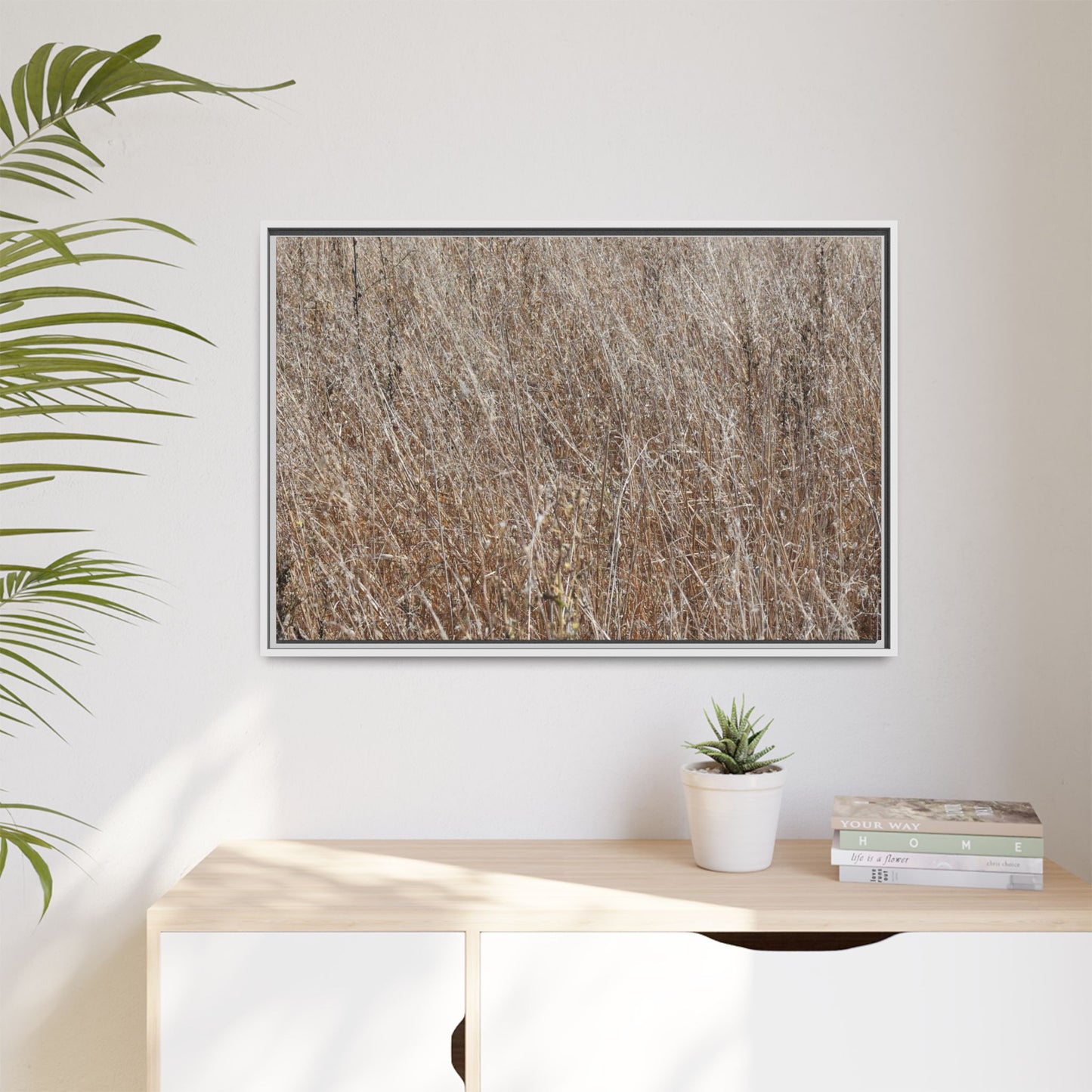 Dry Grass Symphony - Unique Stretched Canvas Wall Art - Art By Earth
